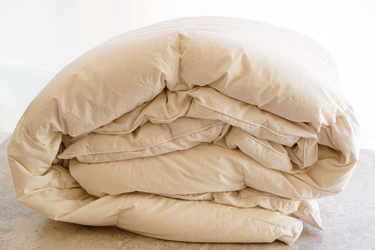 Rolled down duvet