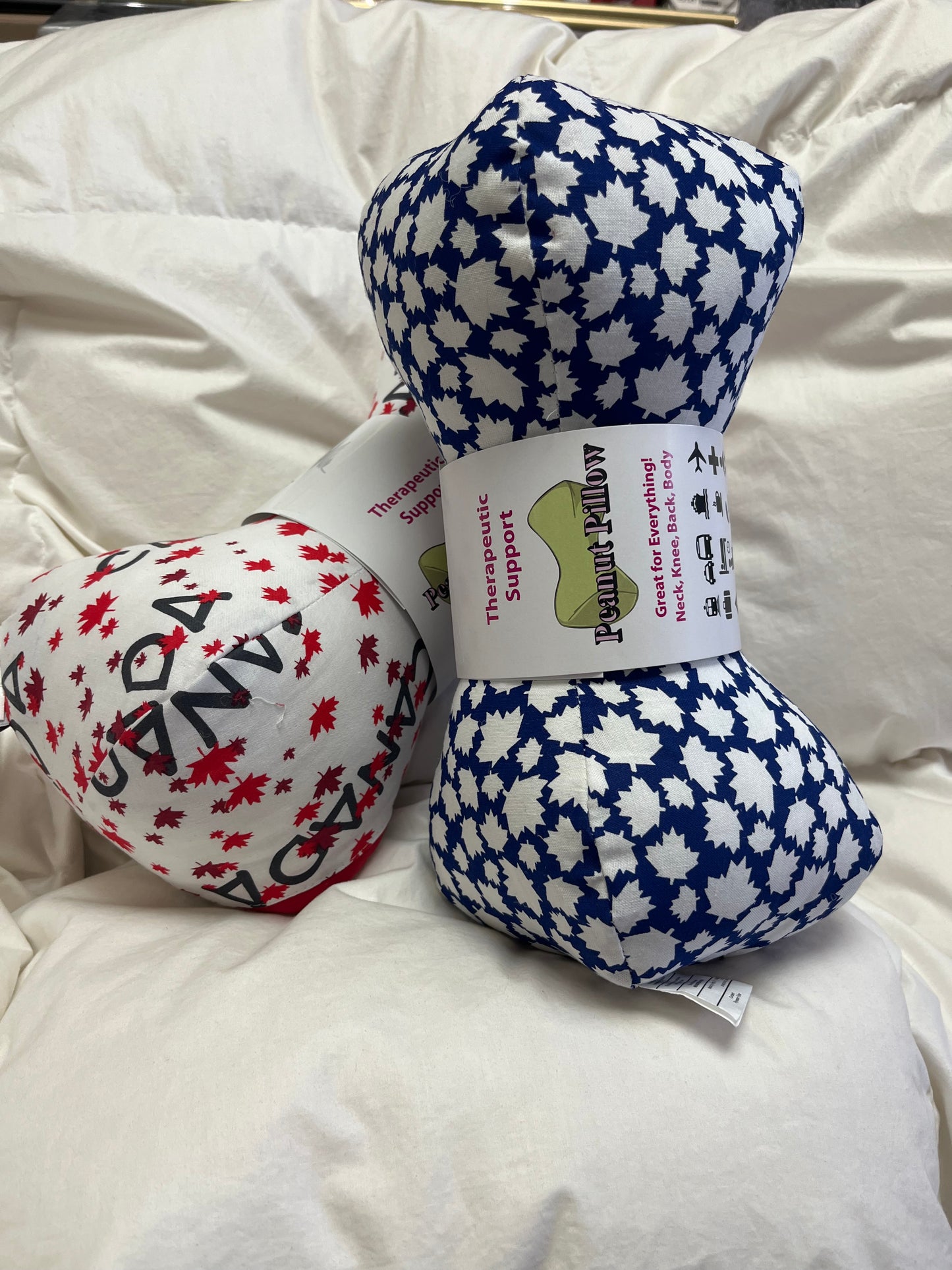 Peanut Pillow (adult size) – Compact Therapeutic Support for Travel, Posture & Pain Relief