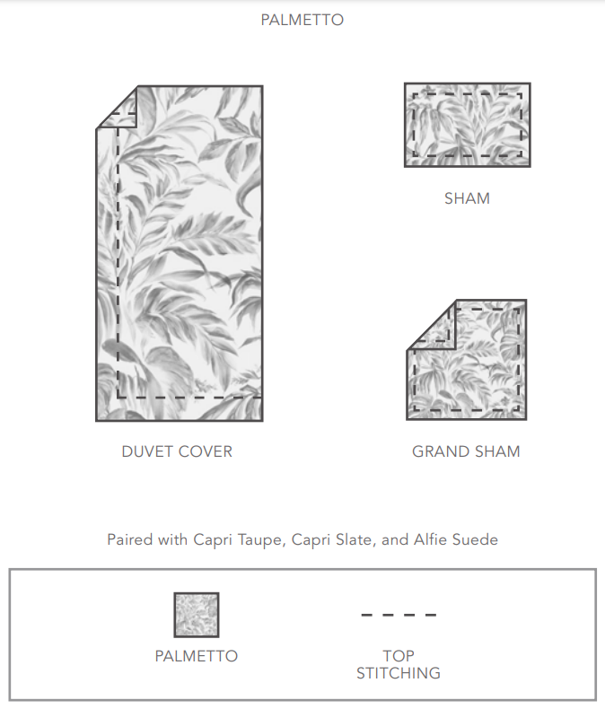 Palmetto Printed Sateen - Duvet Cover