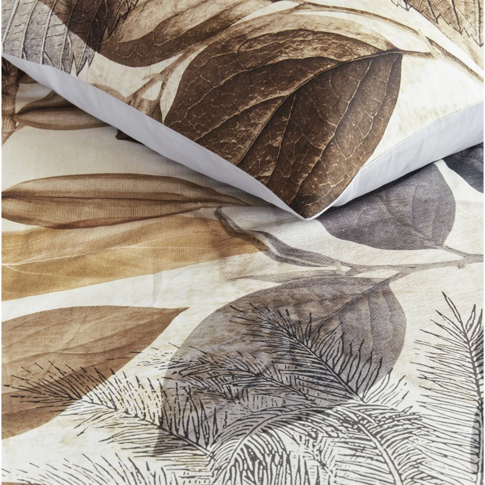 Sunrise Leaf Print Duvet Cover Set