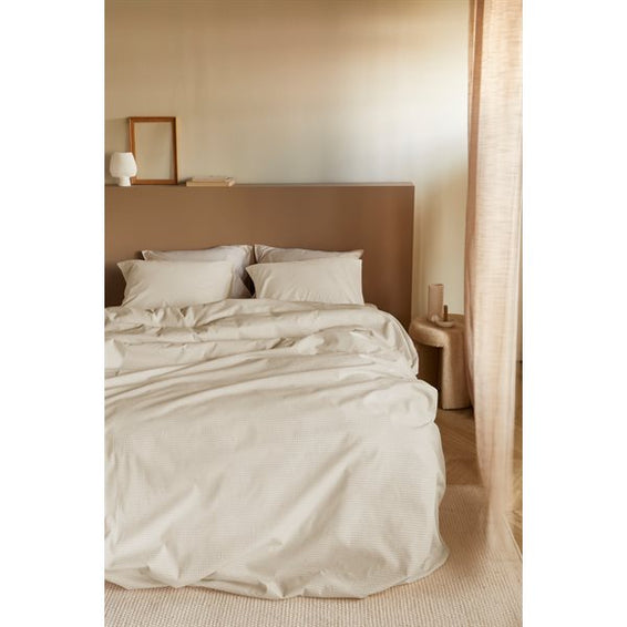 Waffle Sand Duvet Cover Set