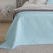 Diamond Misty Blue Cotton Coverlet Set