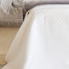 Diamond White Cotton Coverlet Set