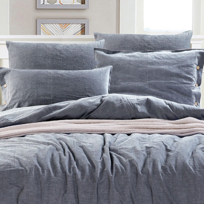 Denim Chambray Duvet Cover Set
