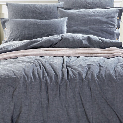 Denim Chambray Duvet Cover Set