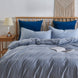 Pinstripe Denim Duvet Cover Set