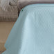 Diamond Misty Blue Cotton Coverlet Set