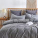Pinstripe Grey Duvet Cover Set