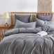 Pinstripe Grey Duvet Cover Set