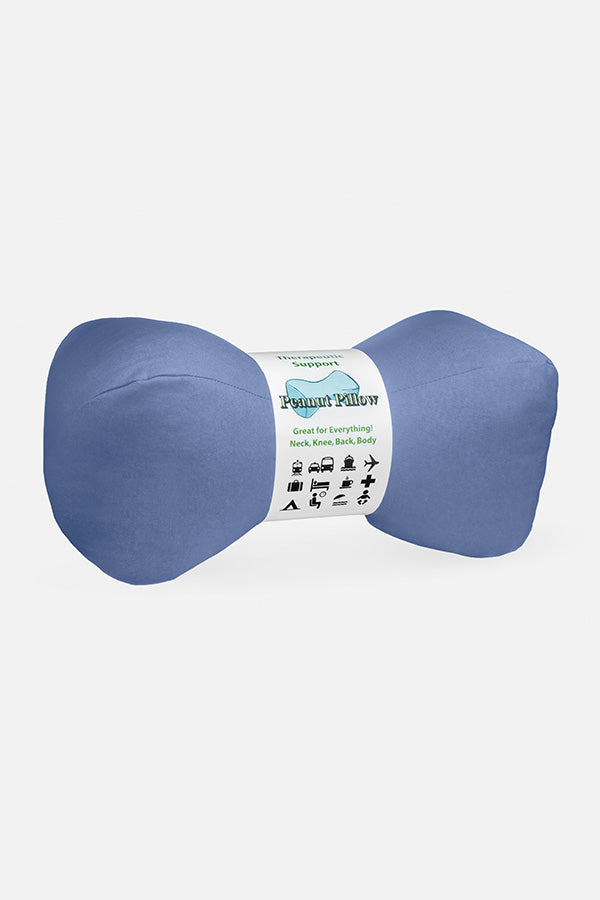 Peanut travel pillow in Cornflower color.