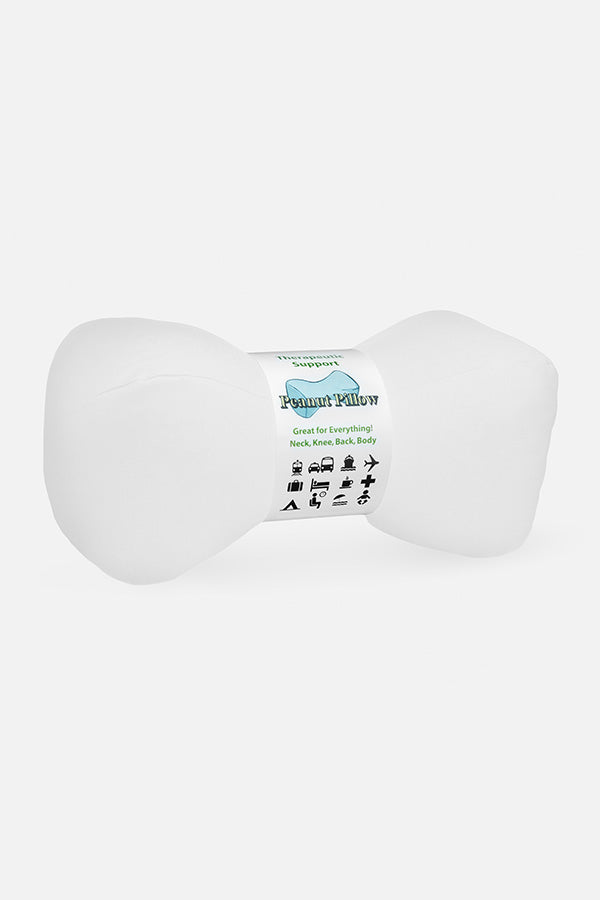 Peanut pillow in white colour suitable for travel.