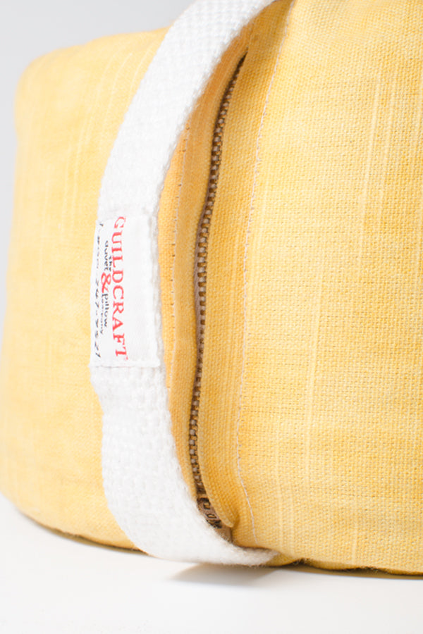 Handcrafted Buckwheat Meditation Pillow (Yellow)