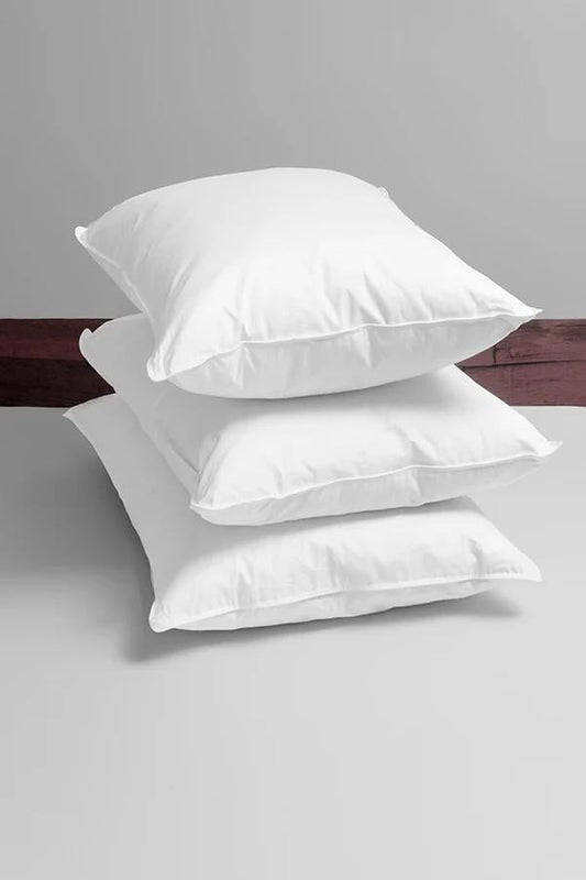 Classic down pillow with plush loft and soft texture.
