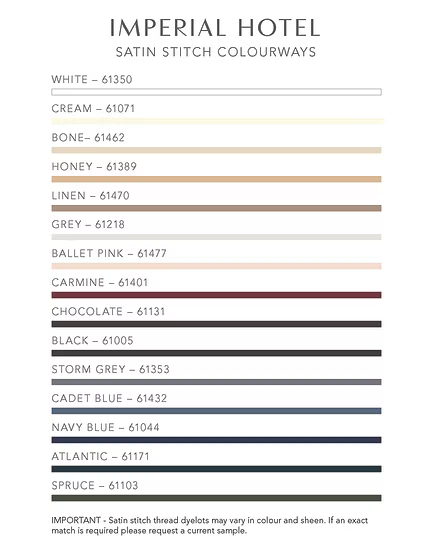 Imperial Hotel / Sateen With Satin Stitch / Giza