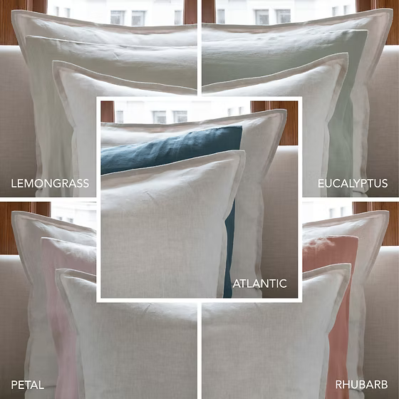 Echo Duo Linen Duvet ,Shams & Cushions