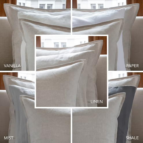 Echo Duo Linen Duvet ,Shams & Cushions