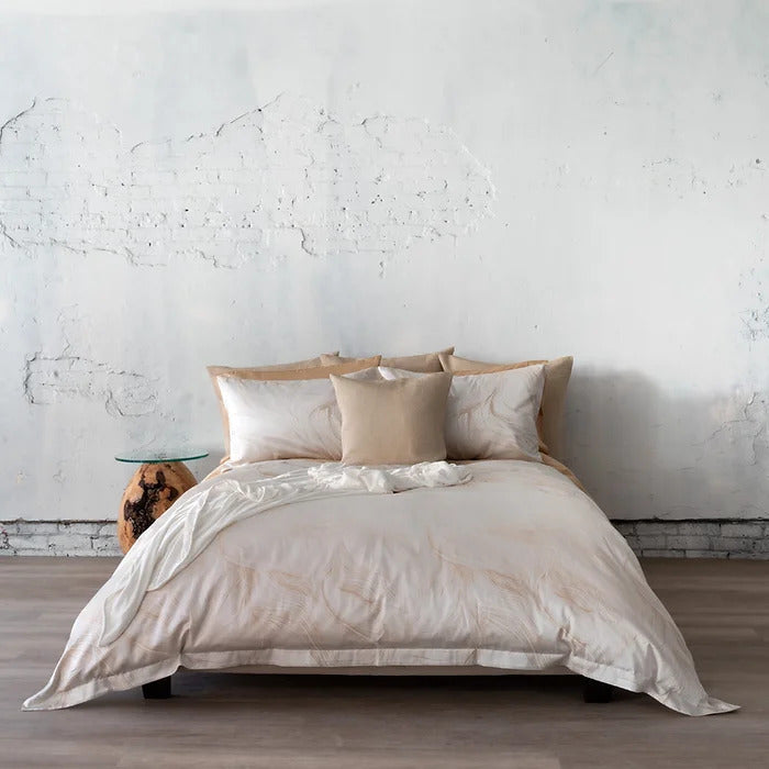 Vesper Jacquard Ivory - Bedskirt Pattern Lined