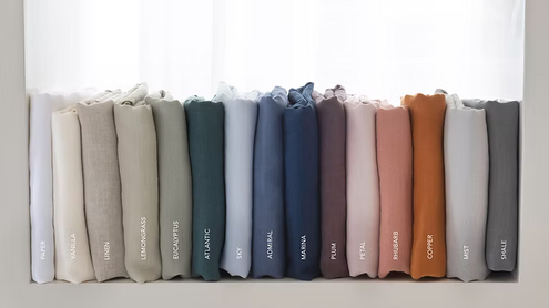 Echo Duo Linen Duvet ,Shams & Cushions