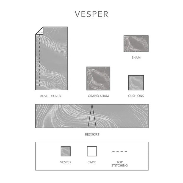 Vesper Jacquard Midnight Cushions - Knife Edge