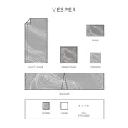 Vesper Jacquard Ivory Bedskirt Pattern Lined