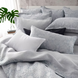 Fina Finest Linen Pillowcases Solid Colour with Patterned Cuff