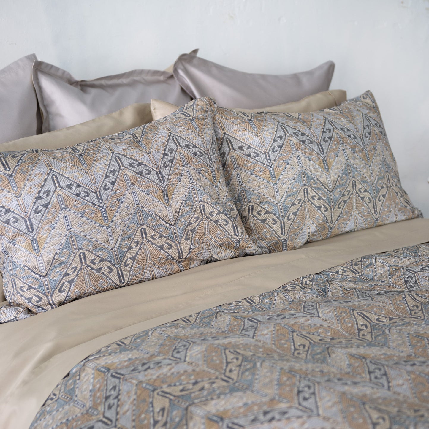 Arras Printed Sateen - Cushions Knife Edge