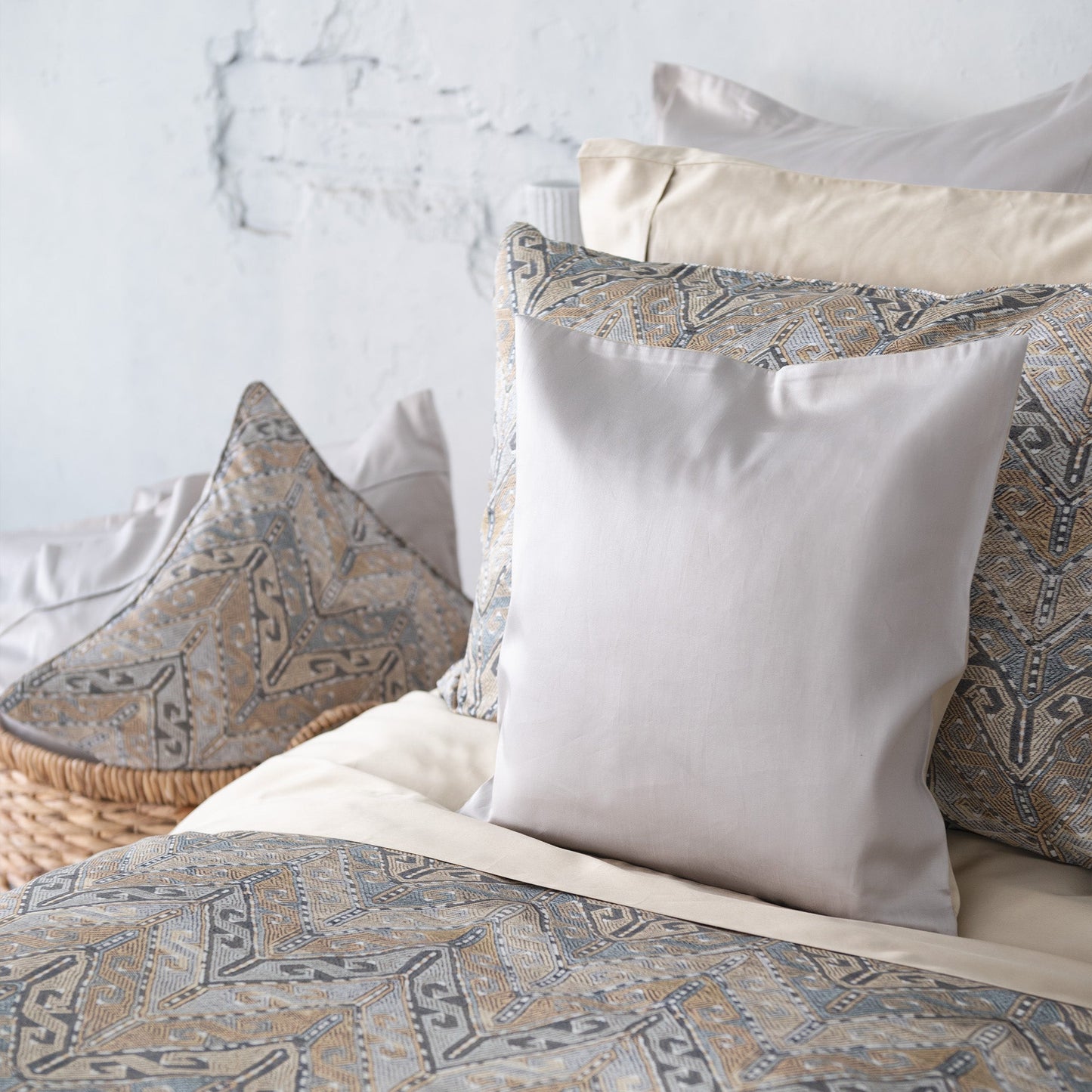 Arras Printed Sateen - Cushions Knife Edge