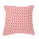 Gummy pink large knit decorative Cushion , Gummy pink large knit throw