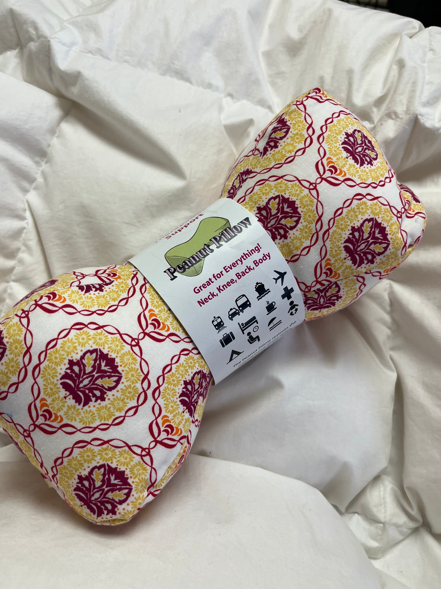 Peanut Pillow (adult size) – Compact Therapeutic Support for Travel, Posture & Pain Relief