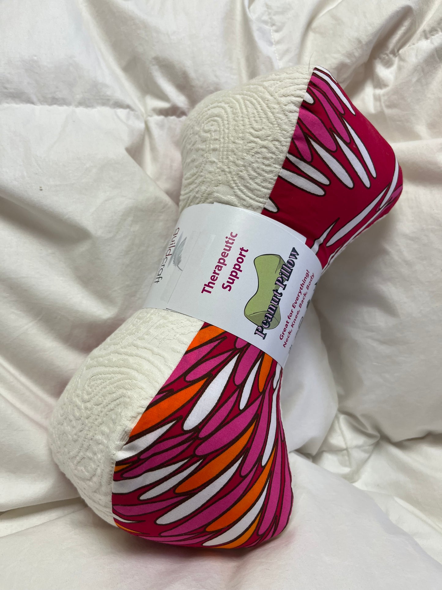 Peanut Pillow (adult size) – Compact Therapeutic Support for Travel, Posture & Pain Relief