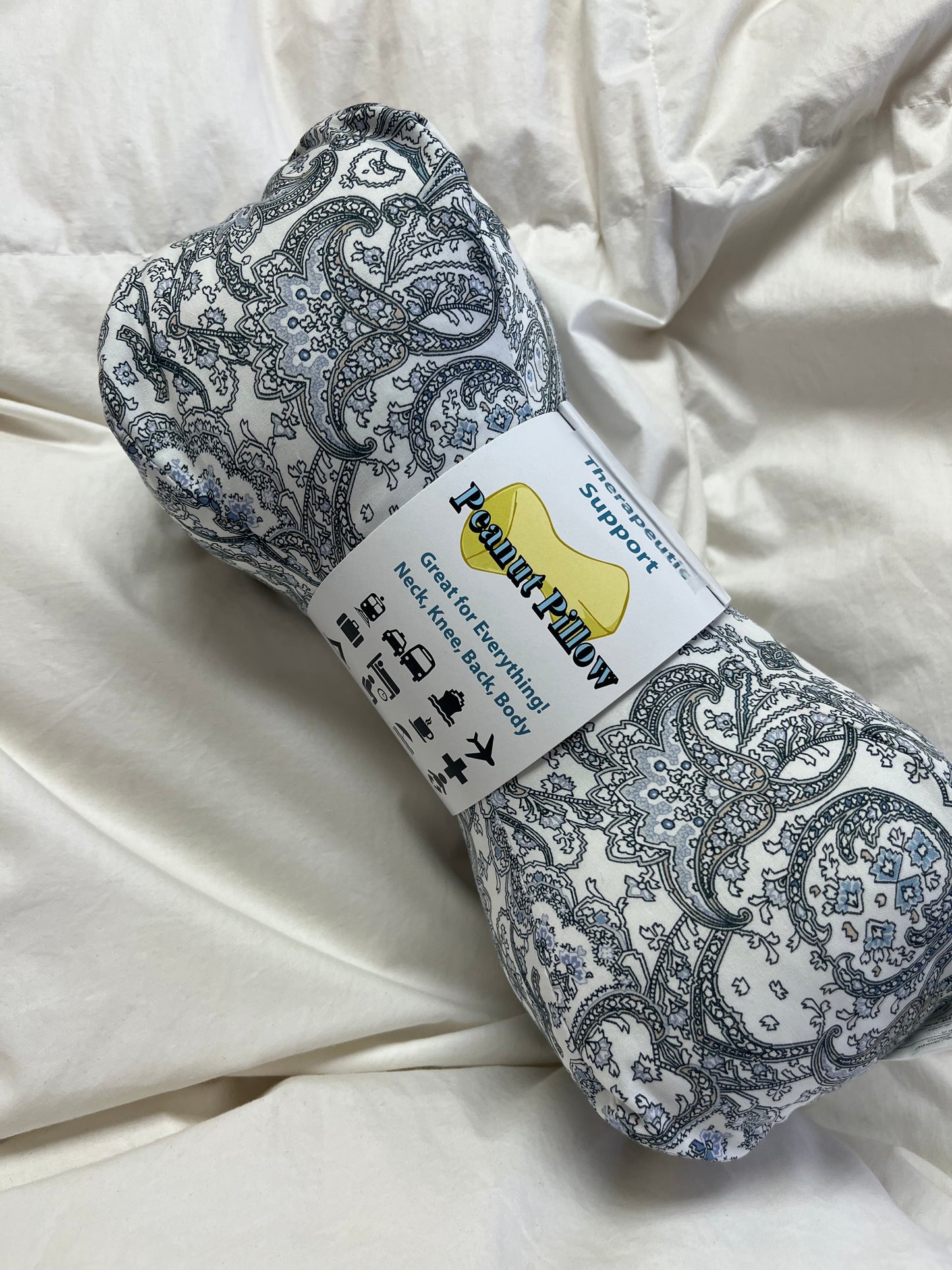 Peanut Pillow (adult size) – Compact Therapeutic Support for Travel, Posture & Pain Relief