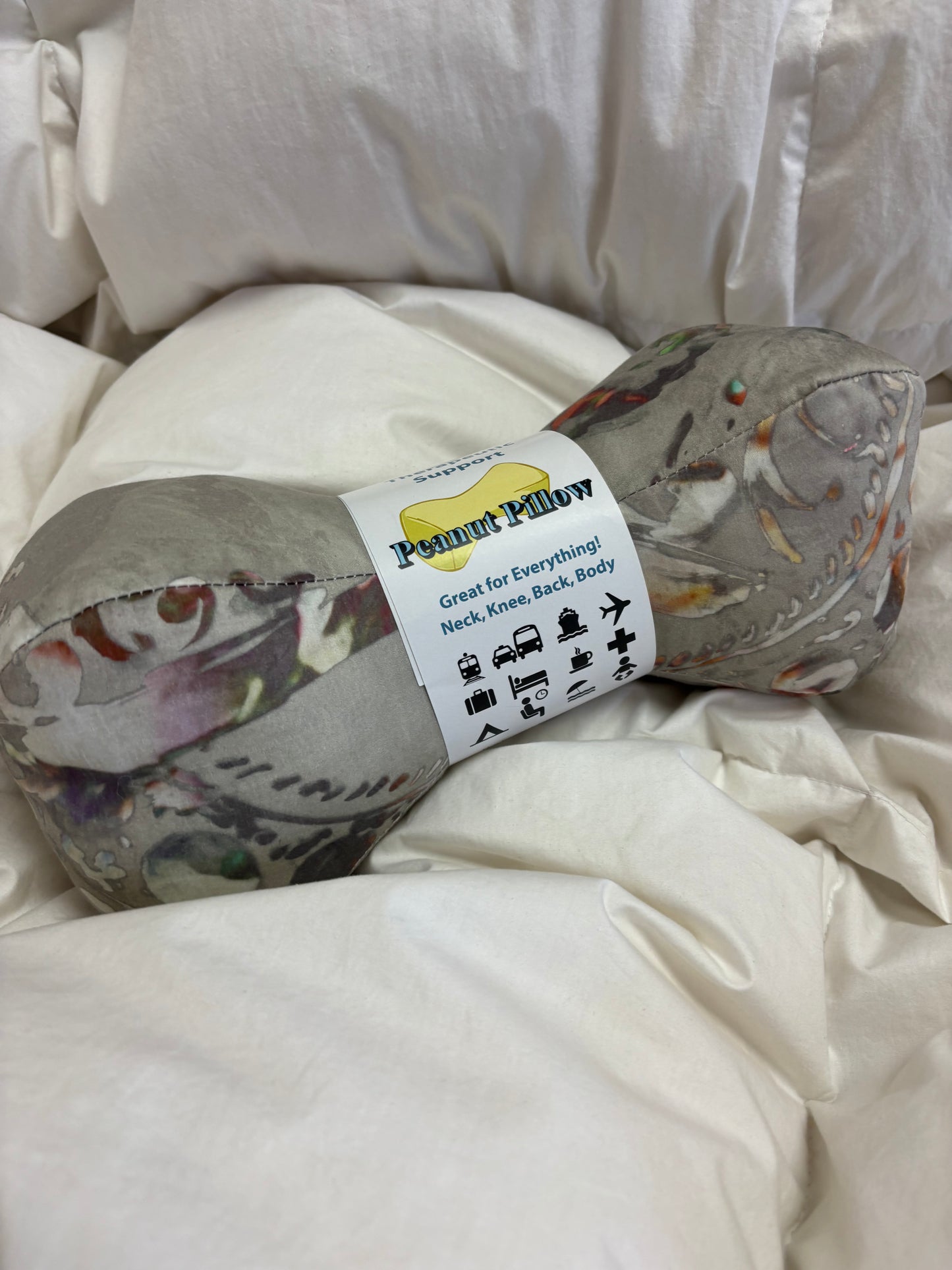 Peanut Pillow (adult size) – Compact Therapeutic Support for Travel, Posture & Pain Relief