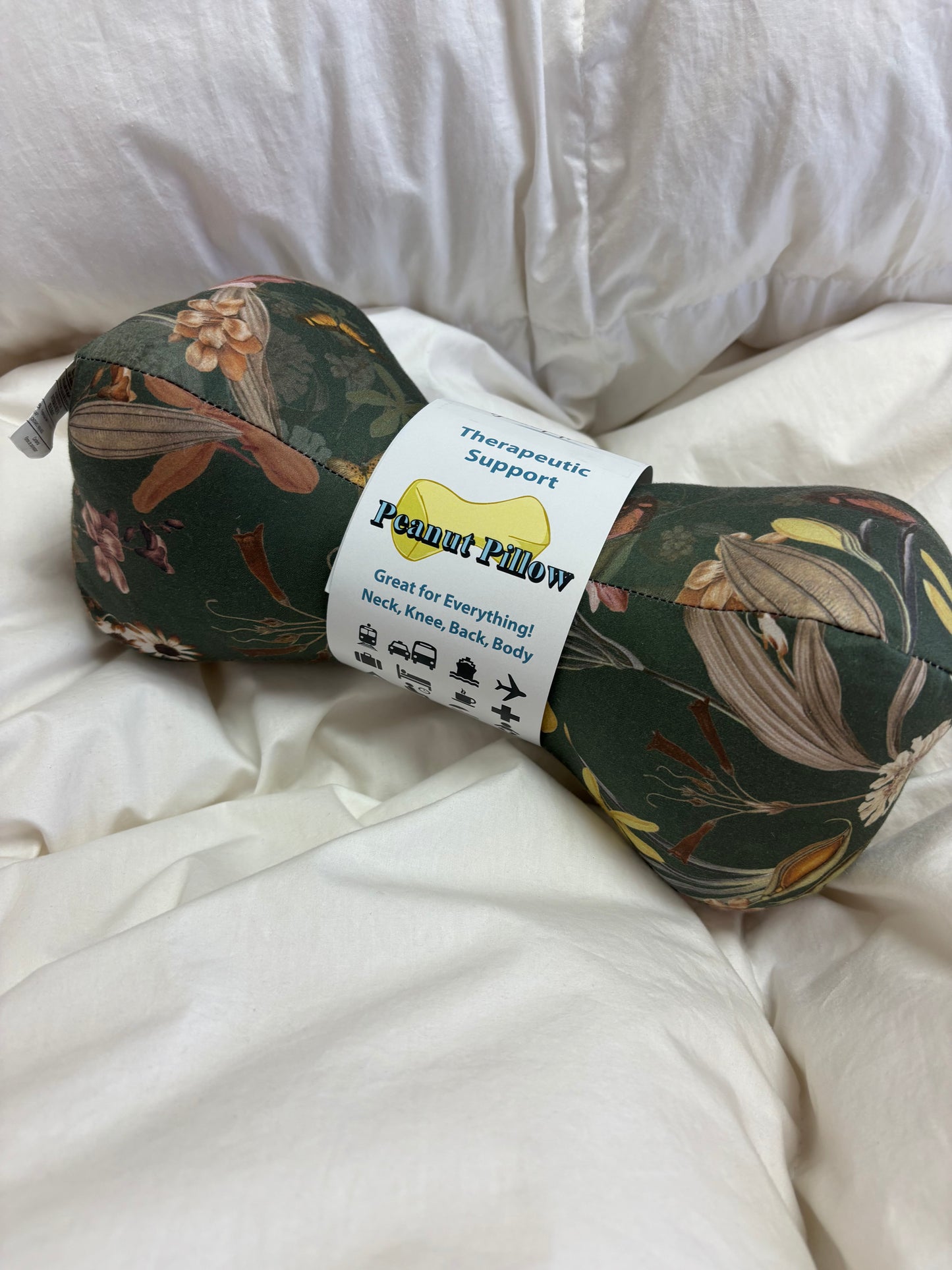 Peanut Pillow (adult size) – Compact Therapeutic Support for Travel, Posture & Pain Relief