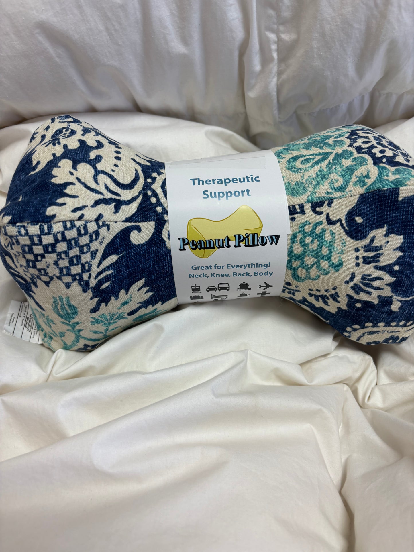 Peanut Pillow (adult size) – Compact Therapeutic Support for Travel, Posture & Pain Relief