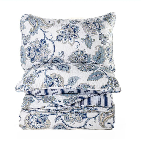 Nil Reversible navy and white quilt