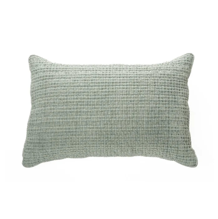 Spirit Green or Natural Waffle Cotton Quilt