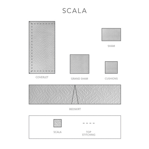 Scala Matelassé - Single Sham Knife Edge