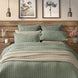 Spirit Green or Natural Waffle Cotton Quilt