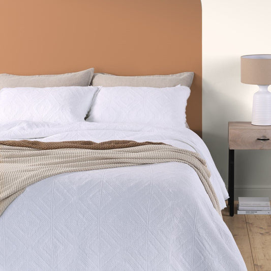 Stone Washed White Coverlet
