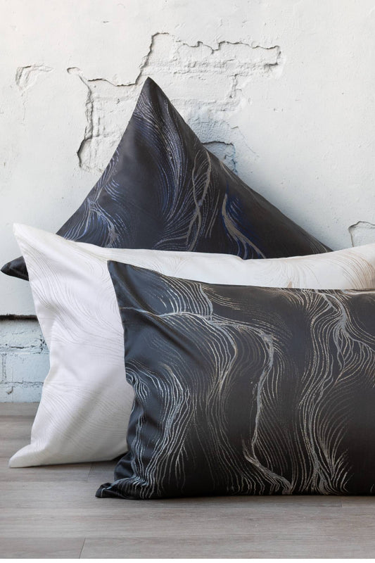 Vesper Jacquard Midnight - Single Sham Knife Edge