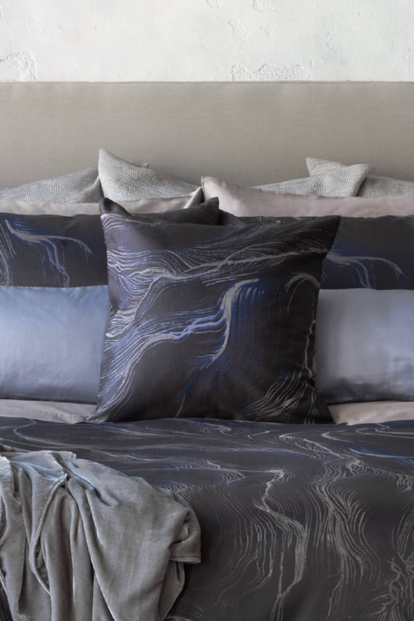 Vesper Jacquard Midnight Cushions - Knife Edge