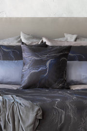 Vesper Jacquard Midnight Cushions - Knife Edge