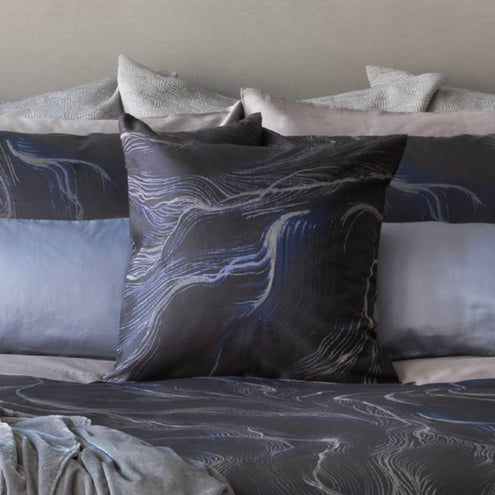 Vesper Jacquard Midnight Cushions - Knife Edge