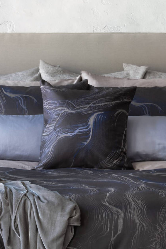 Vesper Jacquard Midnight Cushions - Knife Edge