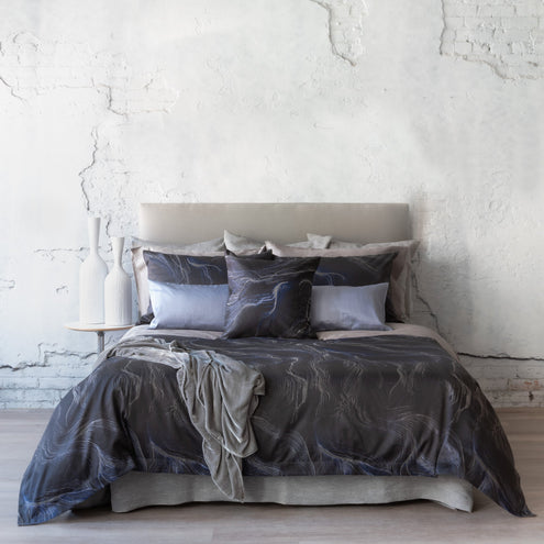 Vesper Jacquard Midnight Cushions - Knife Edge