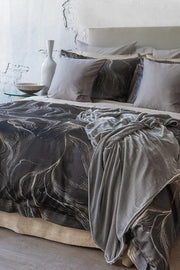 Vesper Jacquard Ebony Cushions - Knife Edge
