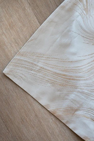 Vesper Jacquard Ivory - Bedskirt Pattern Lined