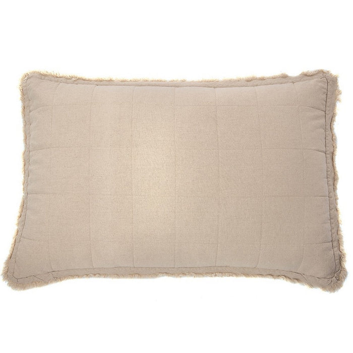 Quilted linen baby coverlet