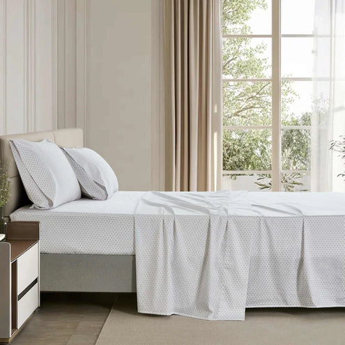 Grey OR Sand Criss Cross Sheet Set