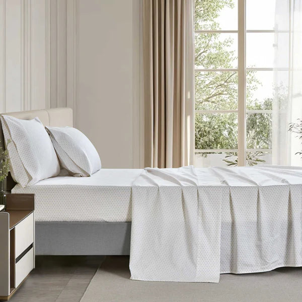 Grey OR Sand Criss Cross Sheet Set